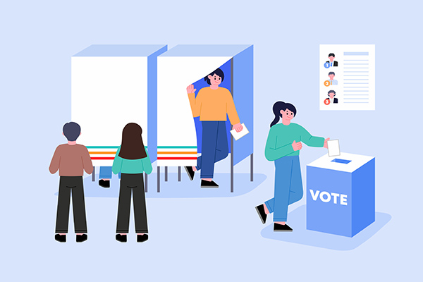 Voting and Election concept Vector illustration. Pre-election ca